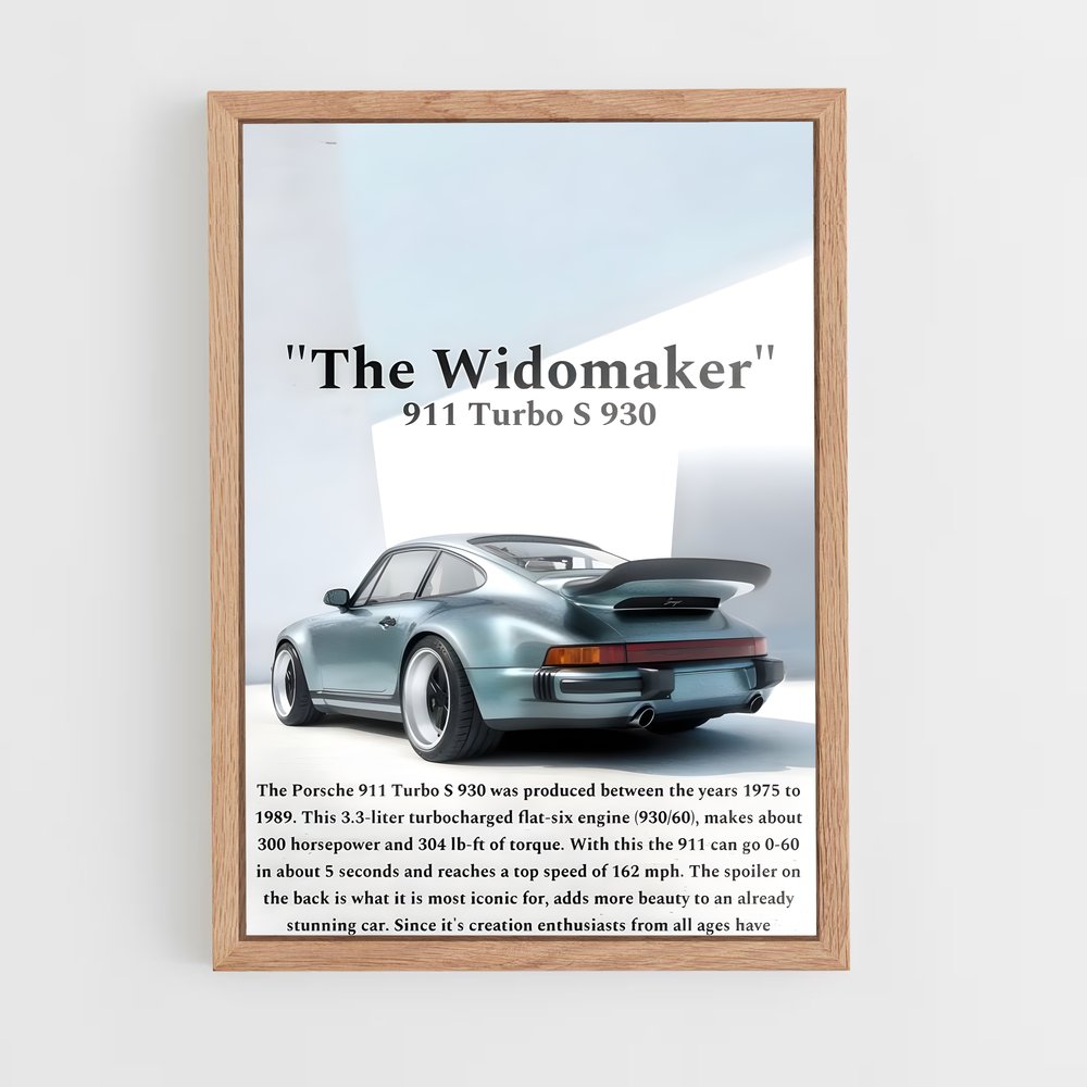 Poster VW0R Turbo – affiche Porsche (vue 4)